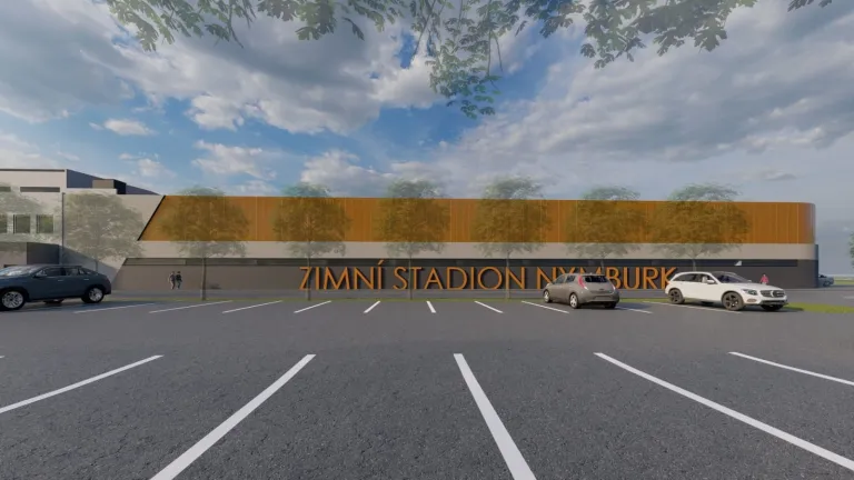 Vizualizace výstavby zimního stadionu Nymburk